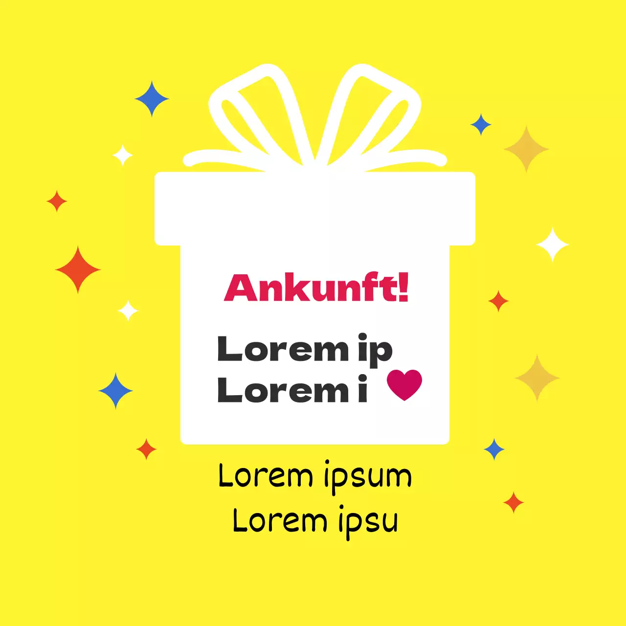 Gelbe rote Illustration Lieferprüfungsetikett