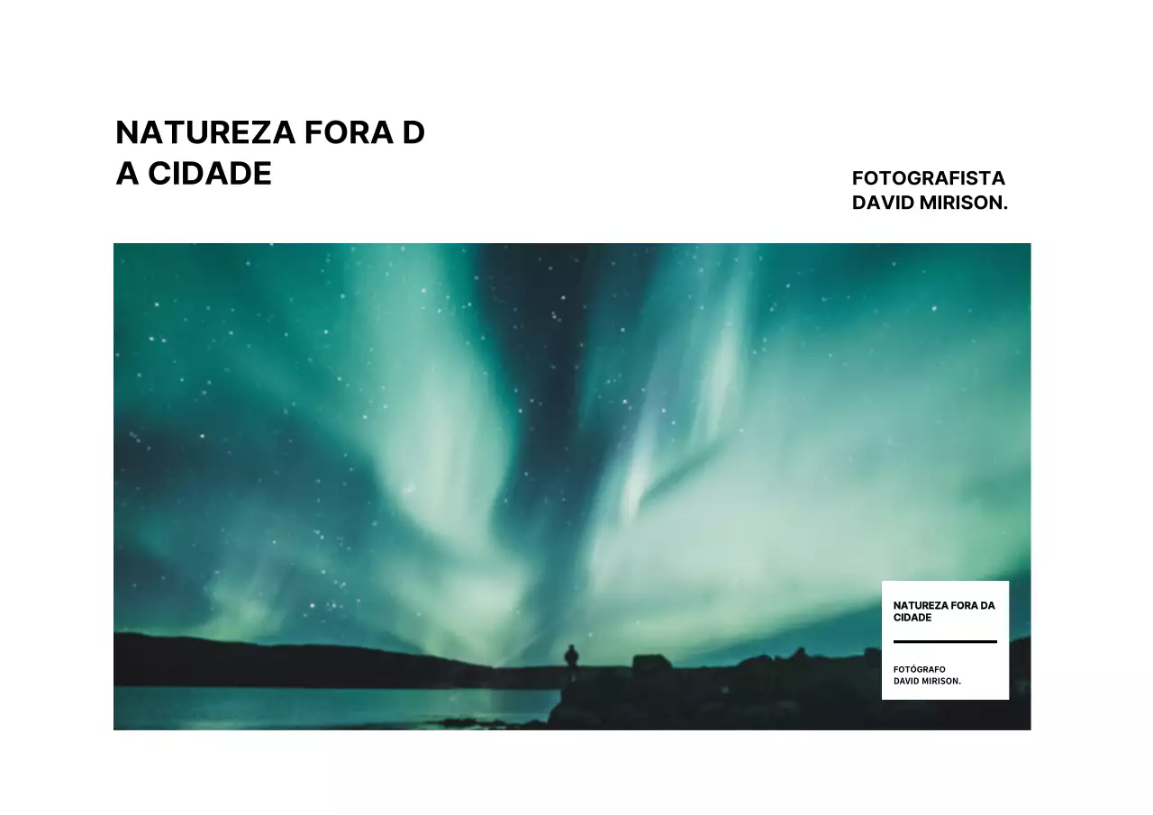 Uma exposição fotográfica simples e moderna a branco e preto