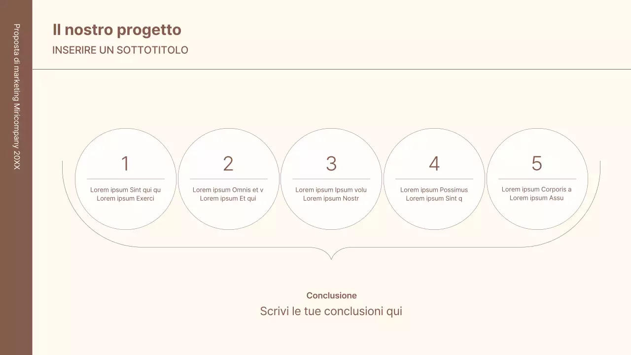 Un kit di concetti aziendali con linee minimaliste e semplici in marrone.