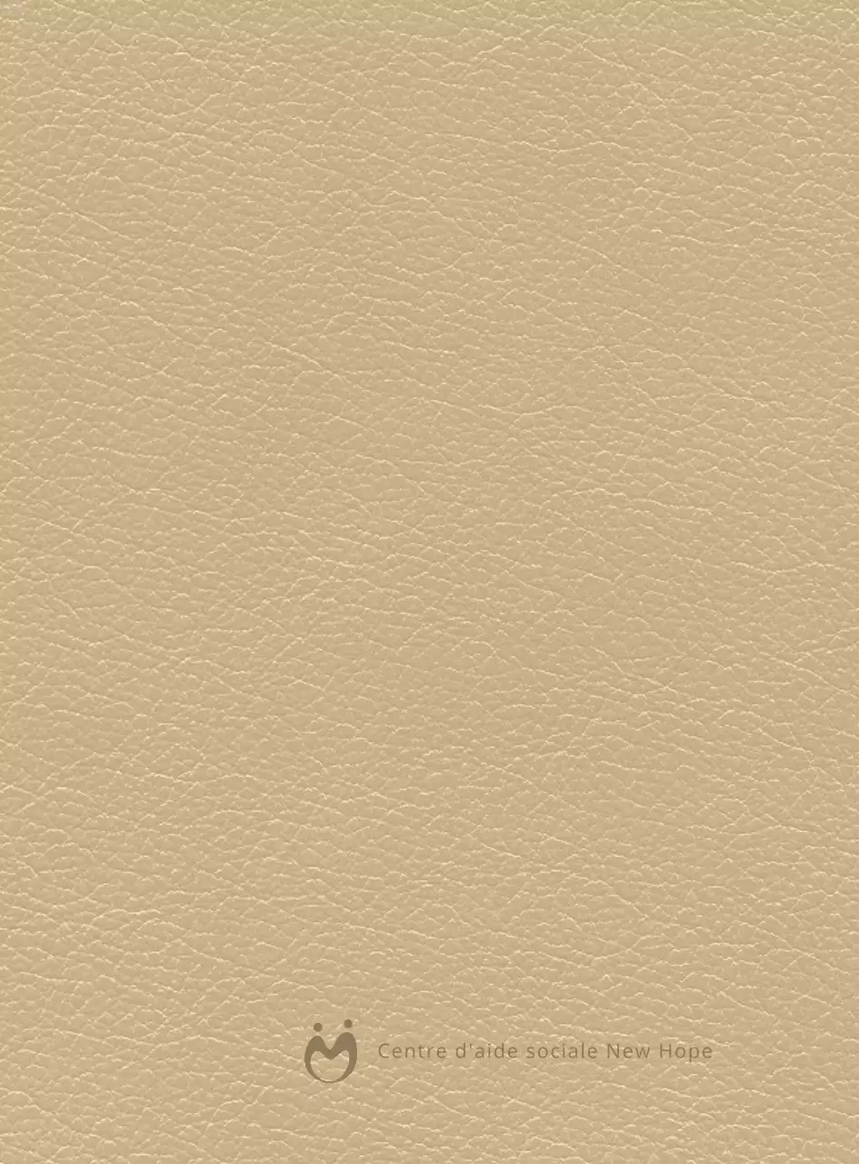 Agenda avec le nom et le logo du centre d'aide sociale