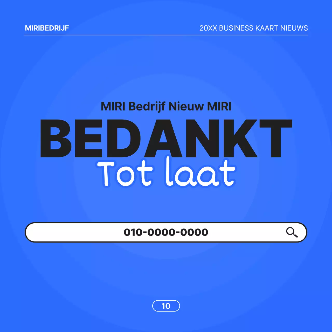 Minimalistisch zakelijk voorstel met blauwe achtergrond