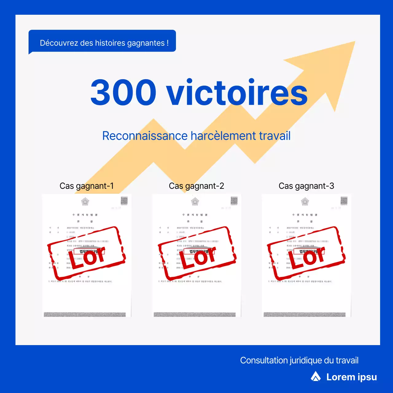 Bleu, propre, information sur l'introduction d'un cas de droit du travail