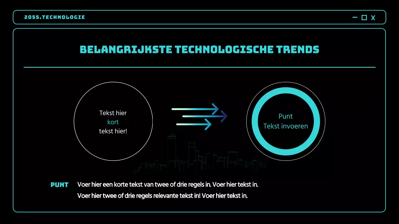 Zwarte en blauwe neonaccenten kijken vooruit naar toekomstige tech trends