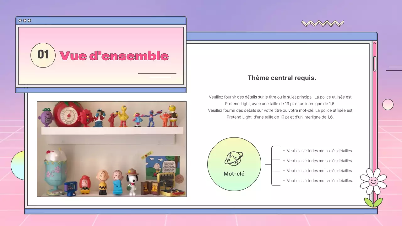 Un profil d'entreprise kitsch avec des dégradés roses
