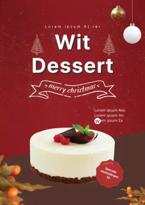 Rode, luxe kersttaarten in de aanbieding