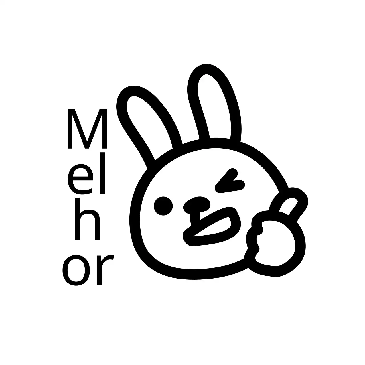 Um simples elogio com uma ilustração de um coelhinho preto