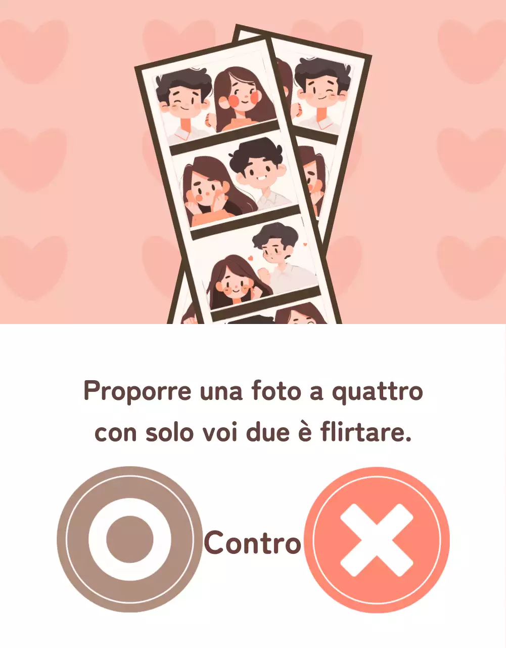 Un semplice post in stile webcomic con sfondo rosa