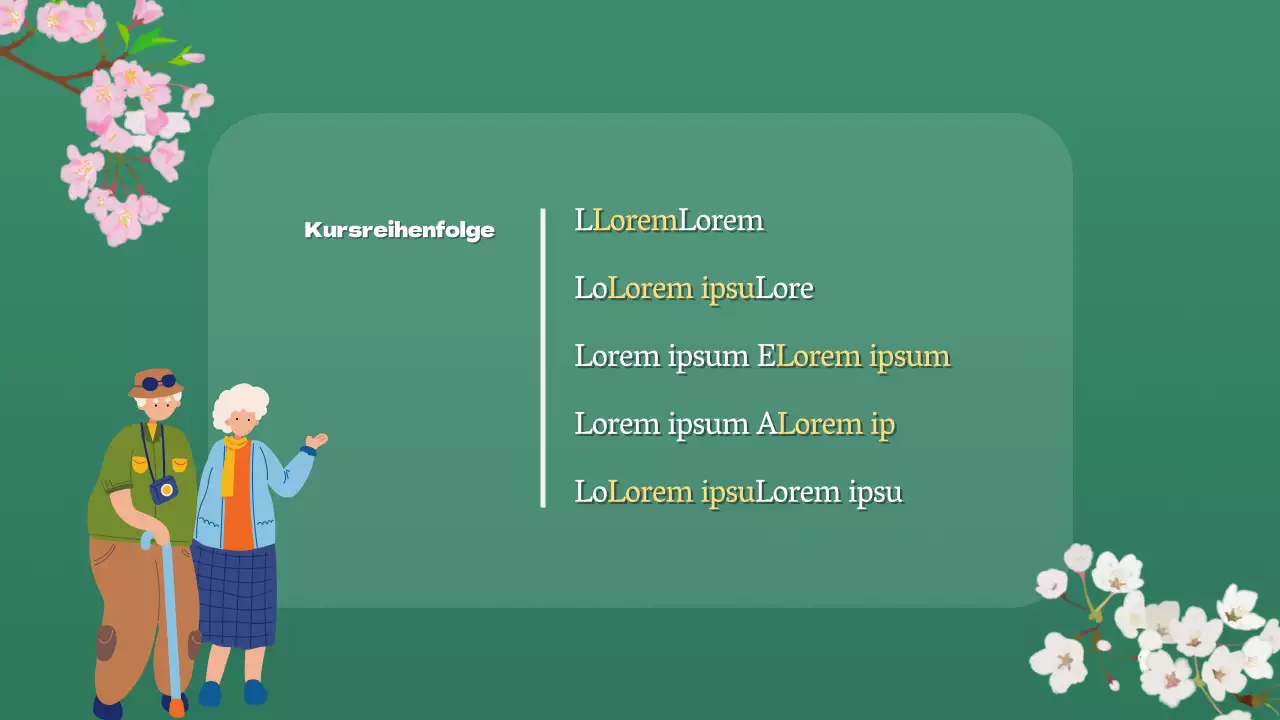 Grüne und minimalistische Silver Town Kursmaterialien