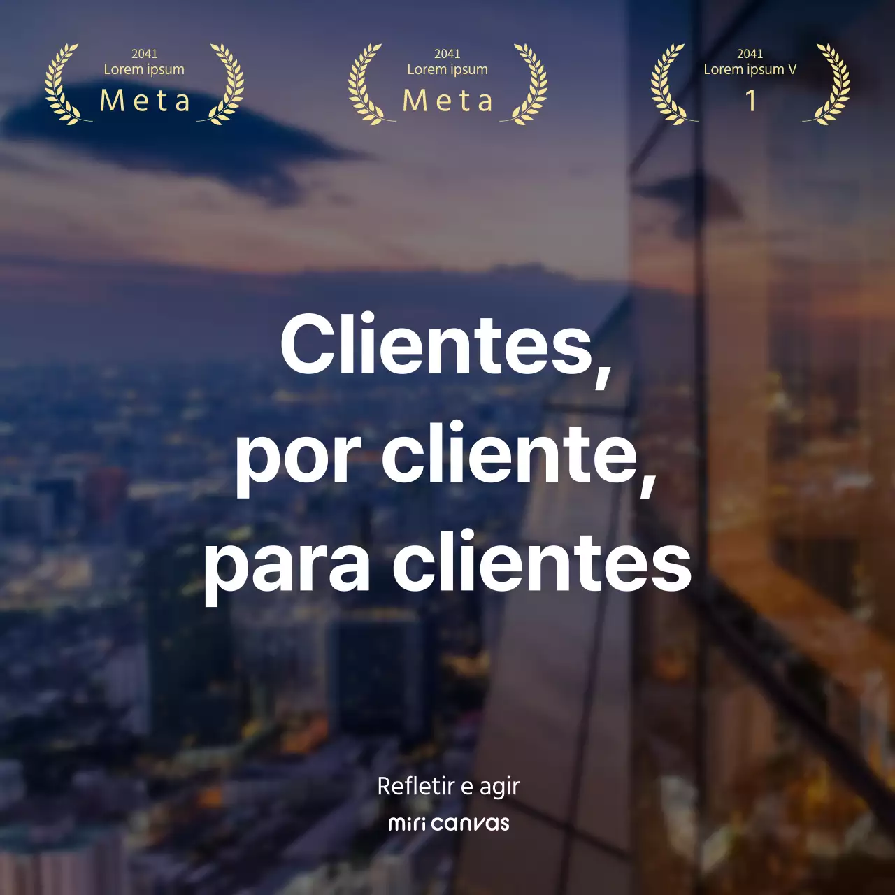 Slogan de empresa sobre fundo preto