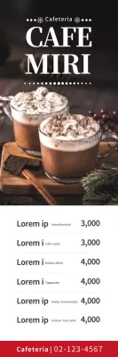 Braunes Foto Cafe Getränkekarte Anzeige