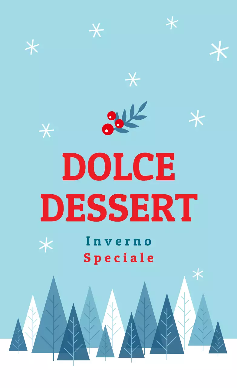 Cielo rosso illustrazione Natale dessert imballaggio etichetta