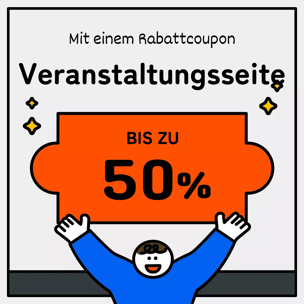 Einfache und niedliche Illustration mit blauen, roten und gelben Akzenten