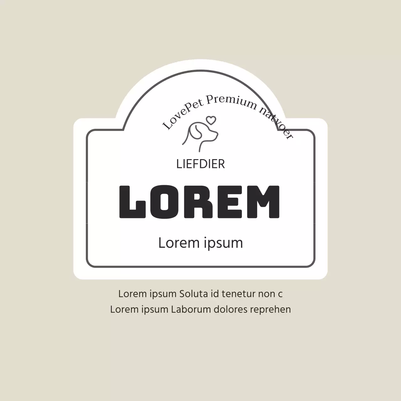 Beige Puppy Keurig Etiket