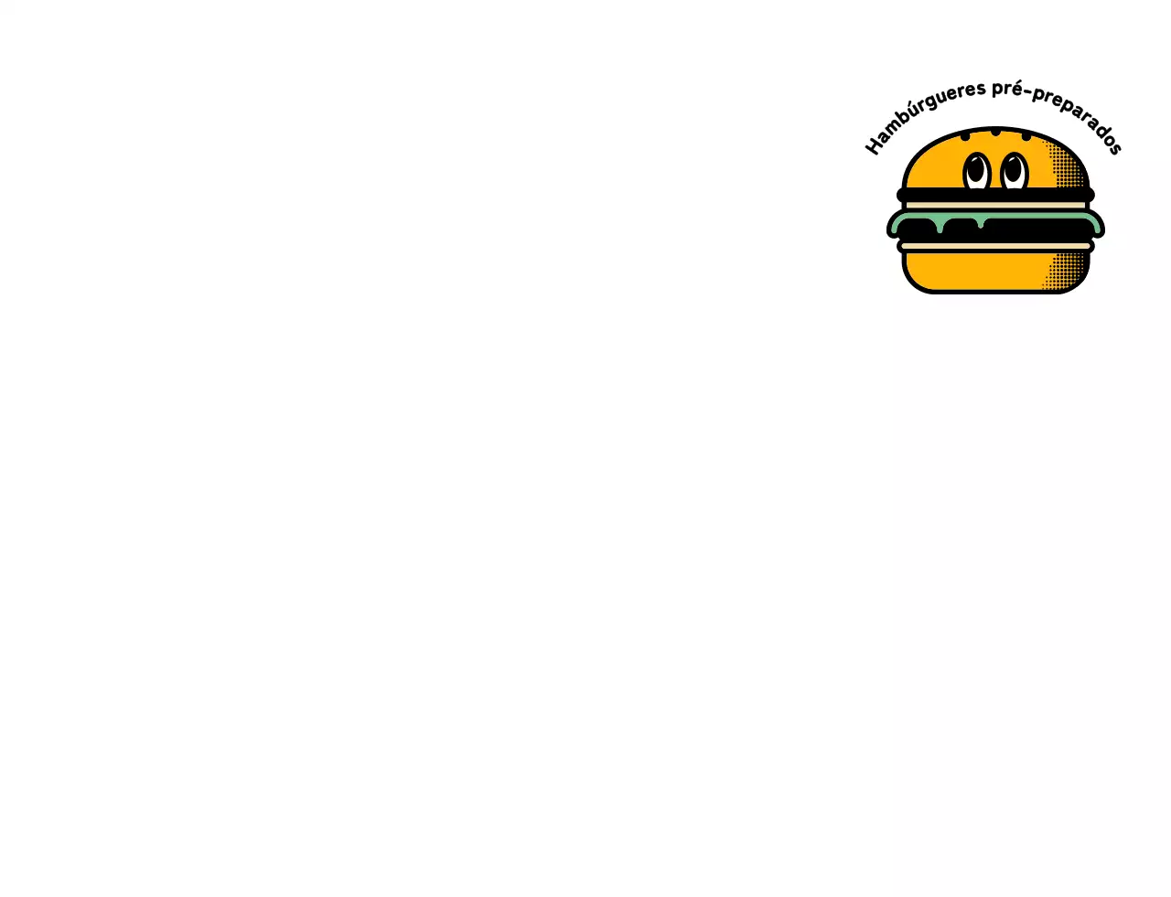 Ilustração de um hambúrguer giro amarelo Vestuário de loja de hambúrgueres feito à mão