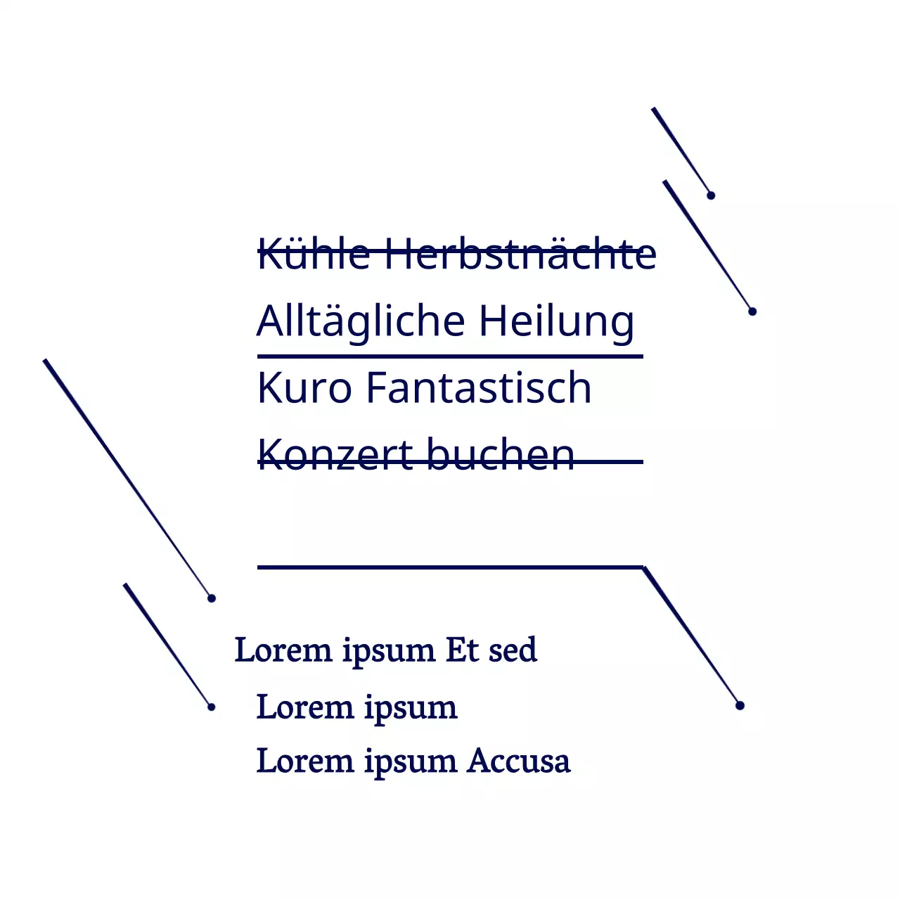 Marineblau einfache Stern Illustration Stil Buch Konzert Informationen Ankündigung