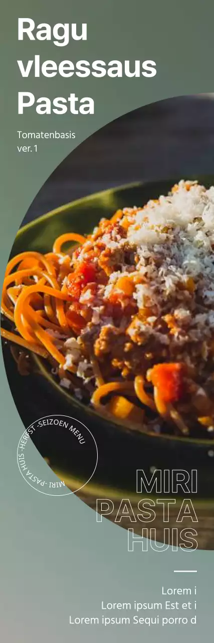 Promoot je nieuwe herfstmenu met een strak en eenvoudig concept