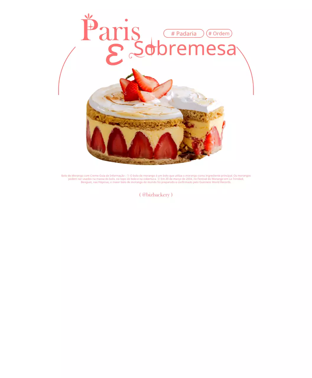 T-shirt de grupo para promover um conceito de menu de sobremesas de café em cor-de-rosa, com texto simples e emotivo