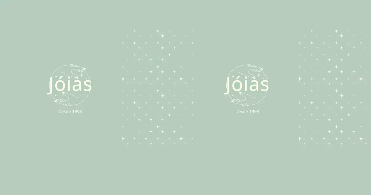 Jóias ilustradas com linhas simples azuis