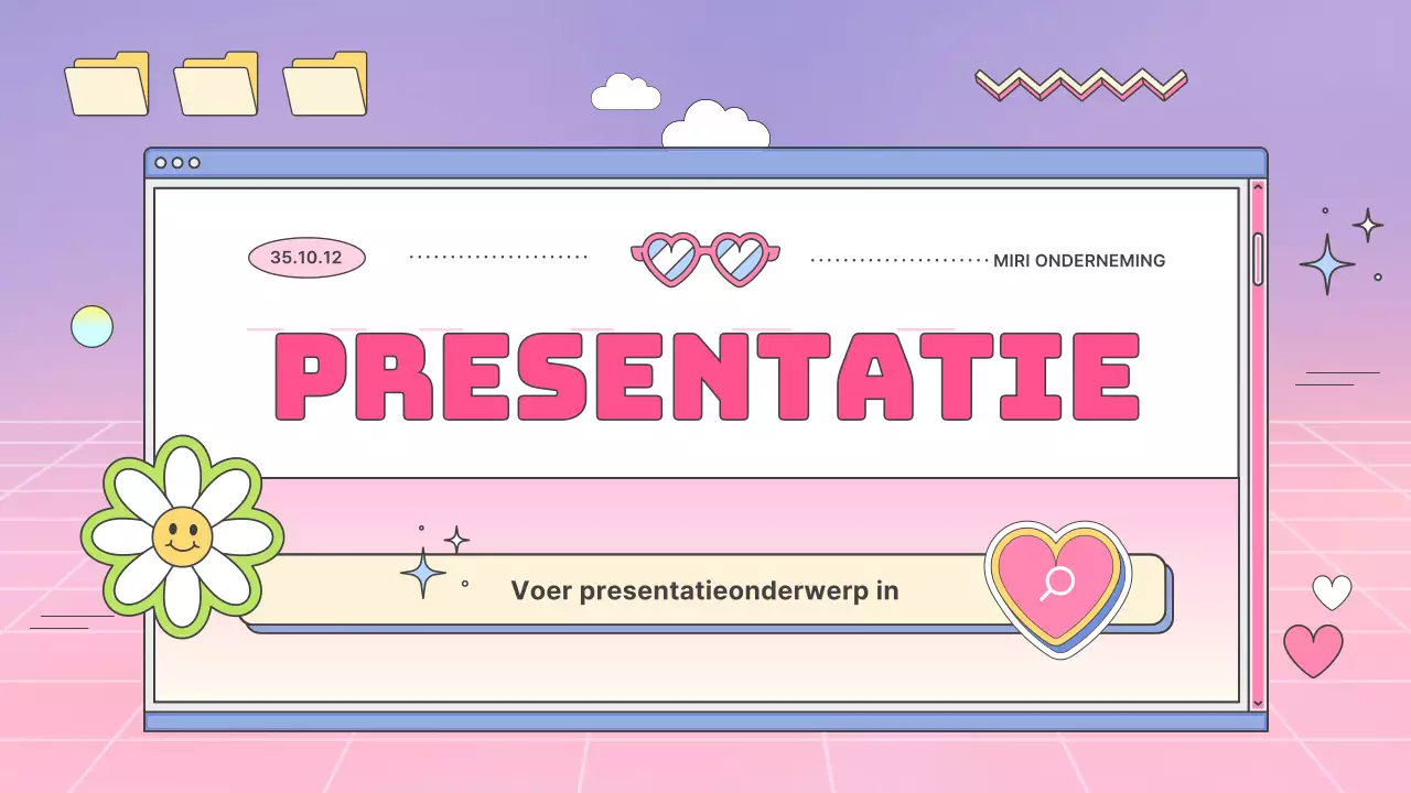 Een kitscherig bedrijfsprofiel met roze kleurverlopen