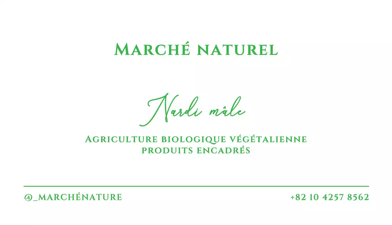 Carte de visite avec logo de la ferme naturelle