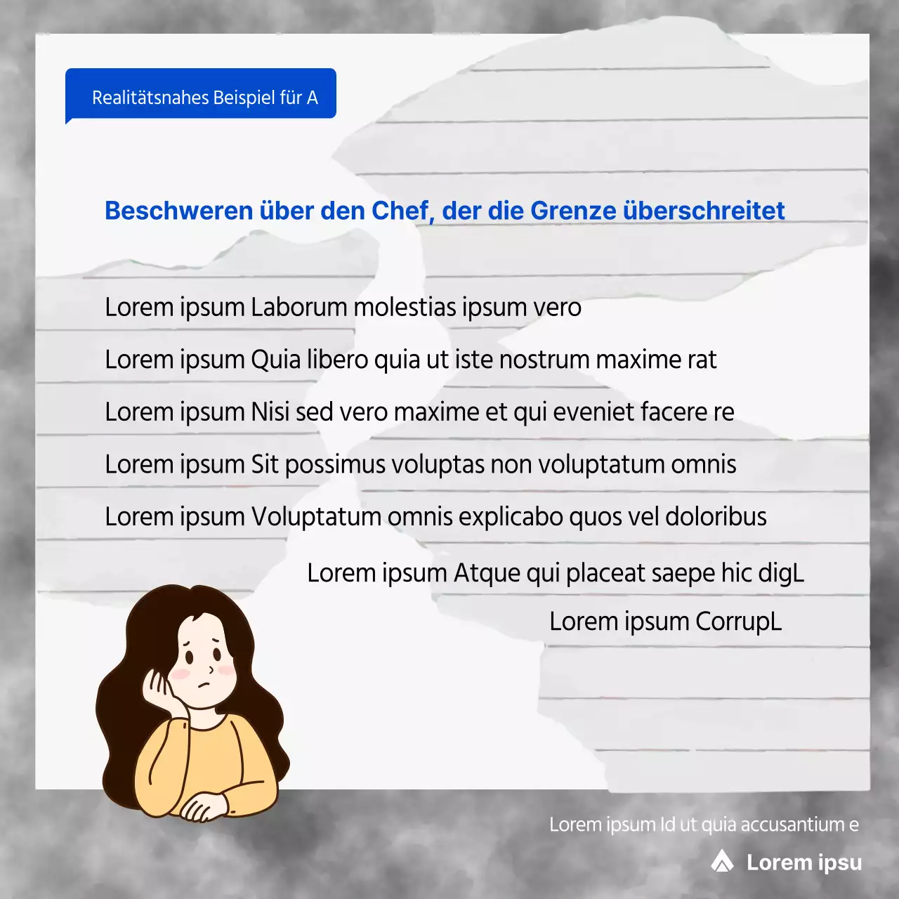 Blaue, saubere, arbeitsrechtliche Einführungsinformationen