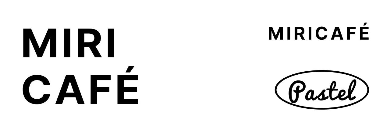 Mercancía de cafetería con texto sencillo en negro