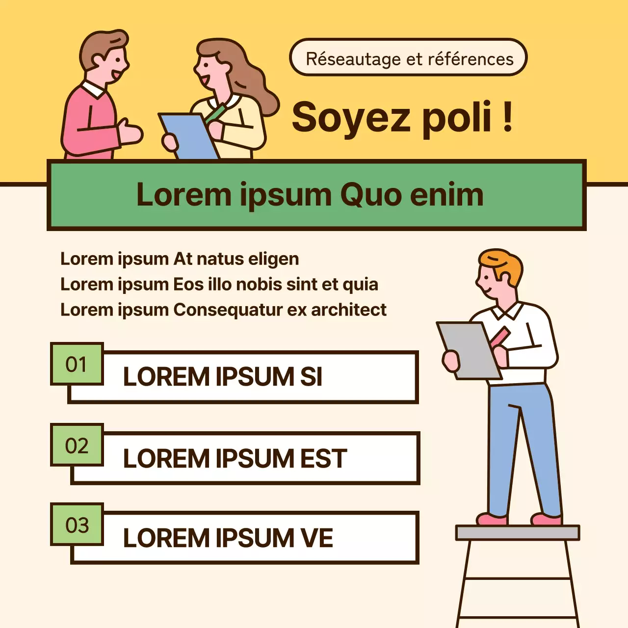 Mise en valeur des illustrations mignonnes aux couleurs pastel Comment réussir un changement d'emploi