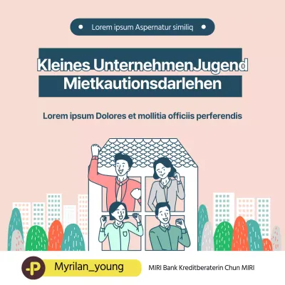 Rosa Haus Illustration Kaution Darlehen Leitfaden