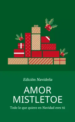 Etiquetas navideñas ilustradas verde rojo