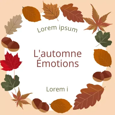 Guide des événements d'automne orange et kitsch