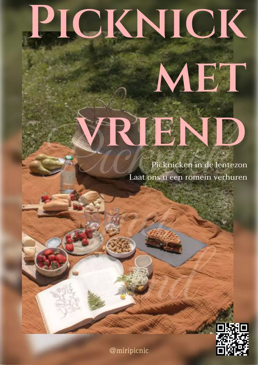 Promoot vintage picknickverhuur in roze en geel