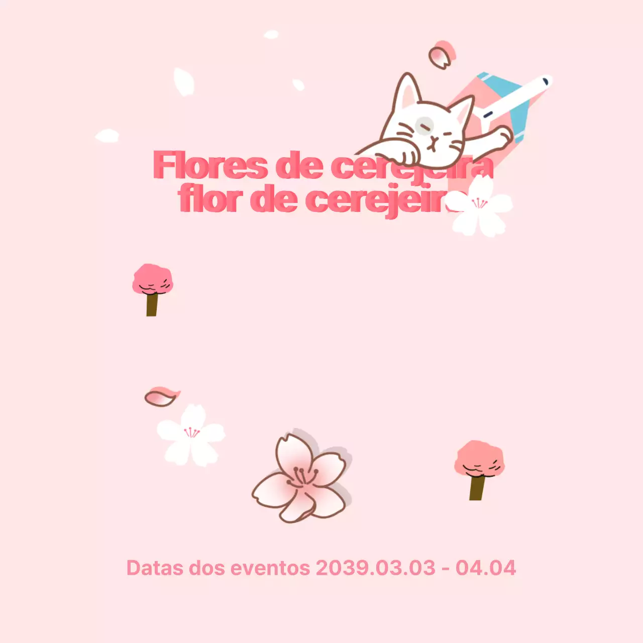 Observação das flores de cerejeira