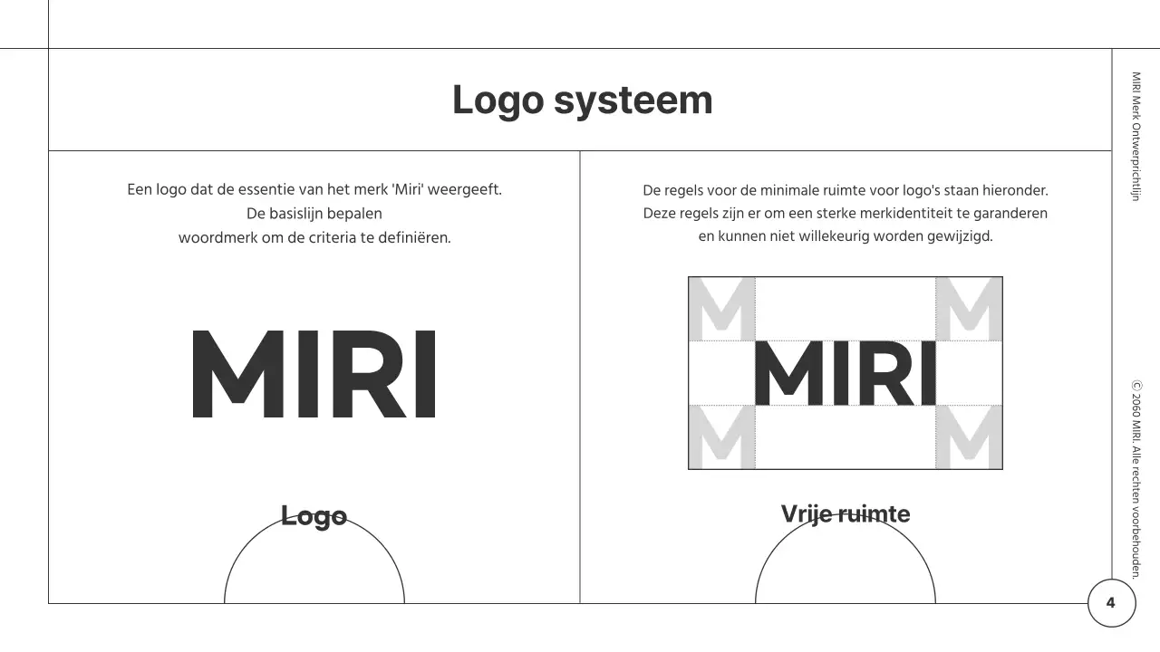 Richtlijnen merkontwerp voor een minimalistische module met witte en zwarte lijnen