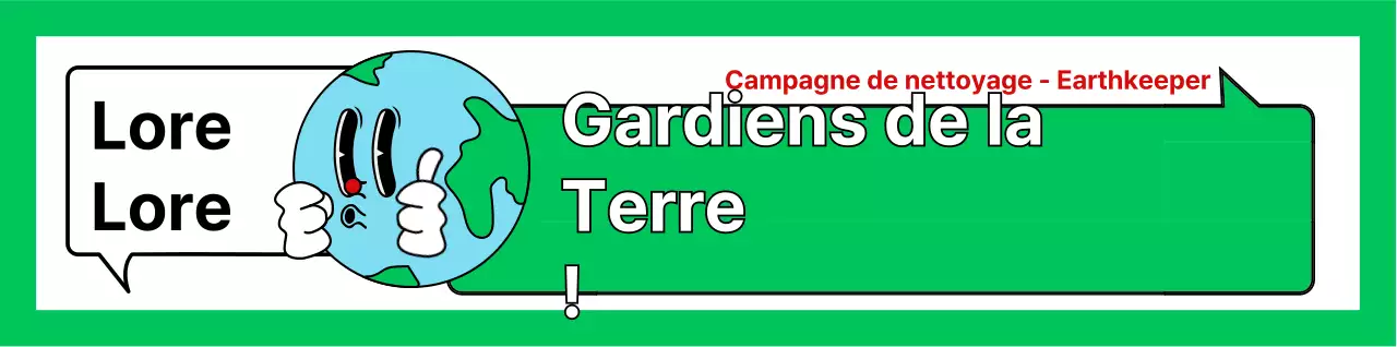 Promouvoir une campagne environnementale avec une jolie illustration verte et blanche de la Terre