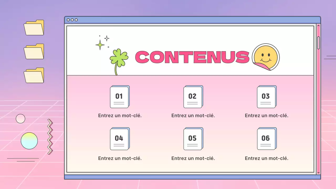 Un profil d'entreprise kitsch avec des dégradés roses