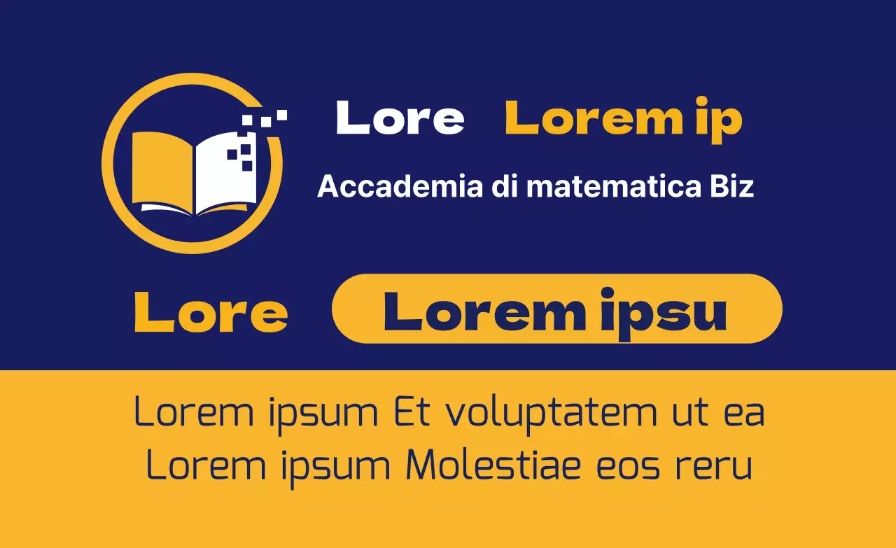 Promuovete la vostra scuola di matematica con un logo blu-arancio.