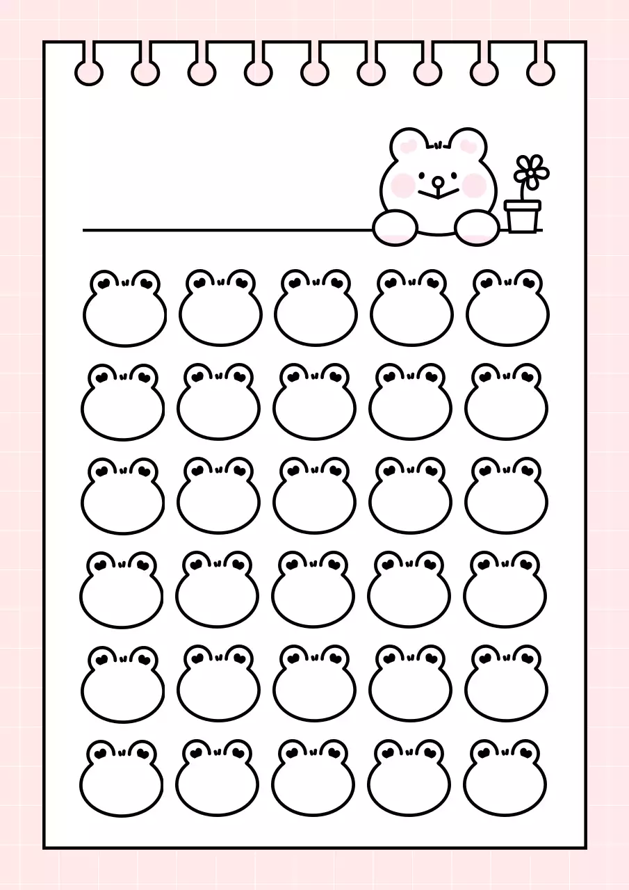 パステルカラーが印象的なかわいいイラスト風お褒めスタンププレート