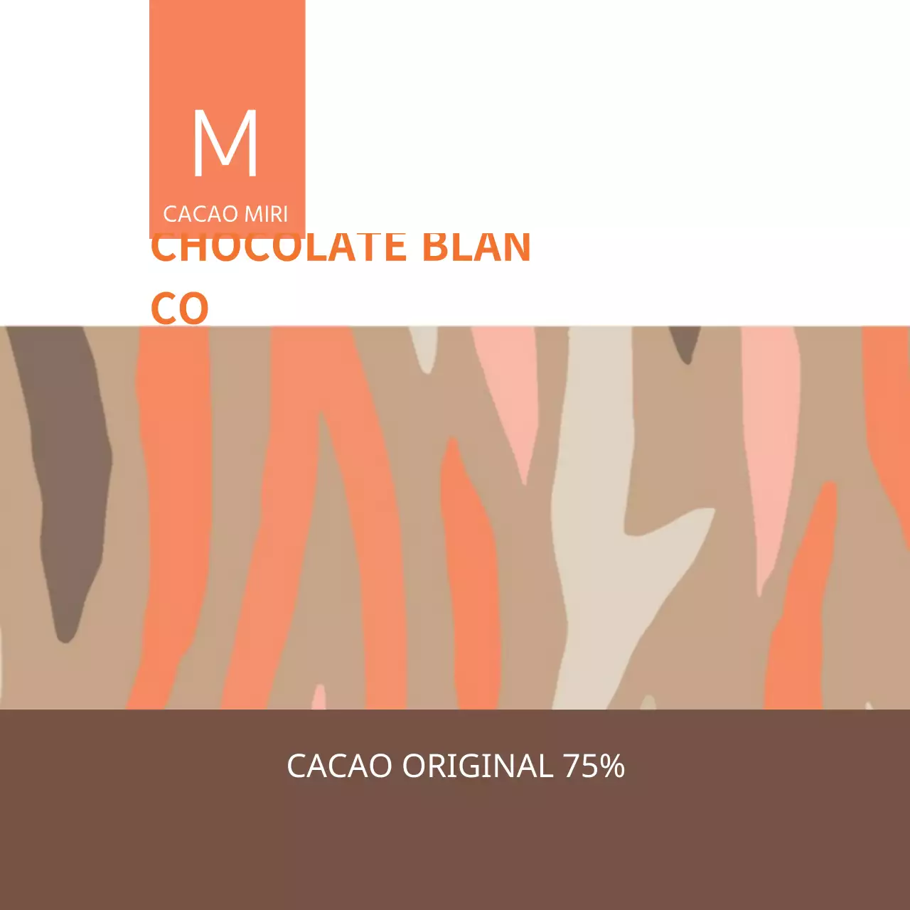 Naranja Marrón Árbol Patrón Chocolate Caliente Té Etiqueta