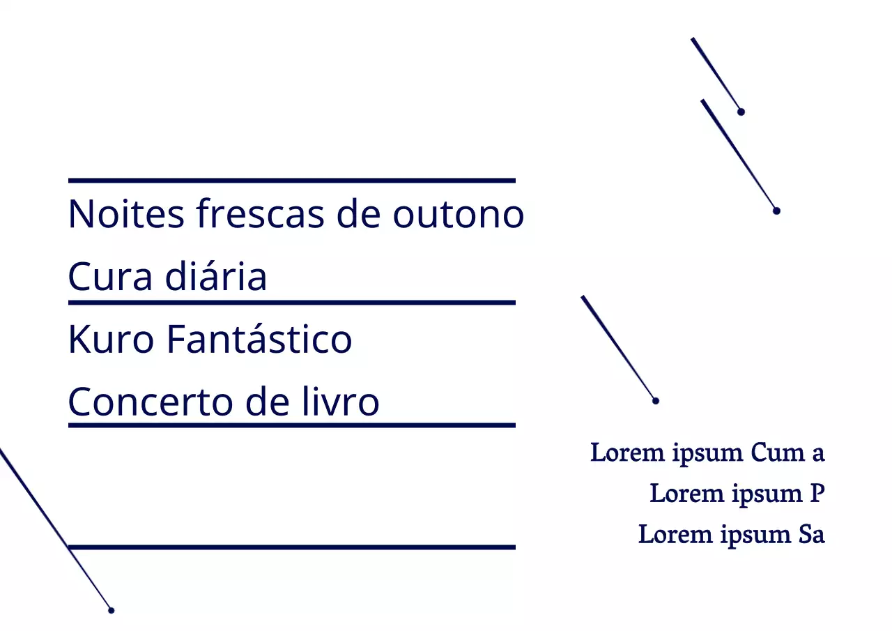 Livro de estilo de ilustração de estrela simples azul-marinho Anúncio de informação de concerto