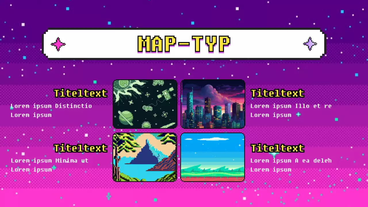 Lila und rosa kybernetische Spielförderung