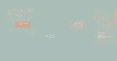 Blauwe strakke lijn illustratie botanische bloem