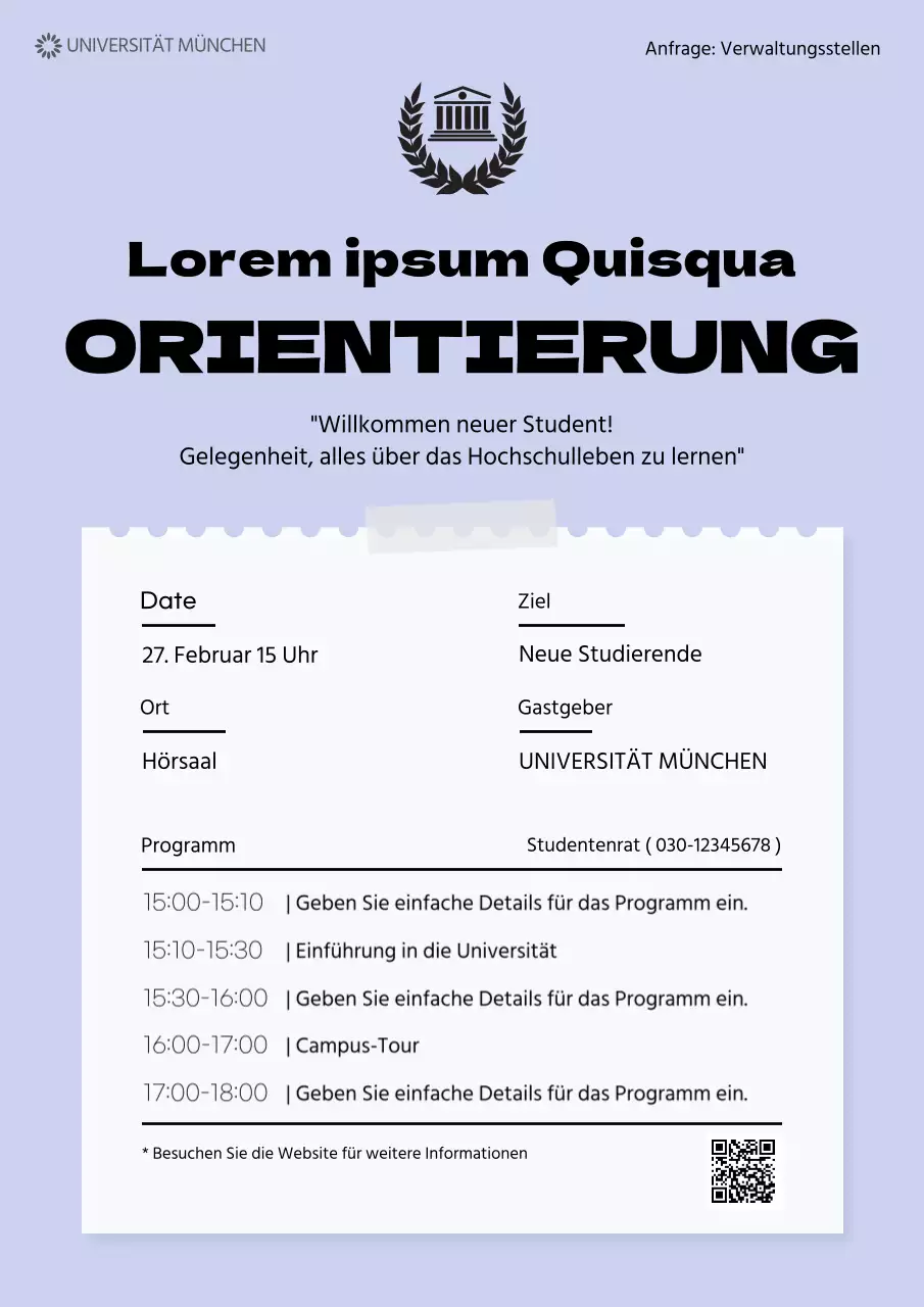 Einfaches lilafarbenes Orientierungsschreiben für neue Mitarbeiter Dokumentationsvorlage für neue Mitarbeiter