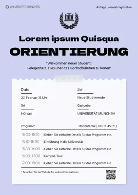 Einfaches lilafarbenes Orientierungsschreiben für neue Mitarbeiter Dokumentationsvorlage für neue Mitarbeiter
