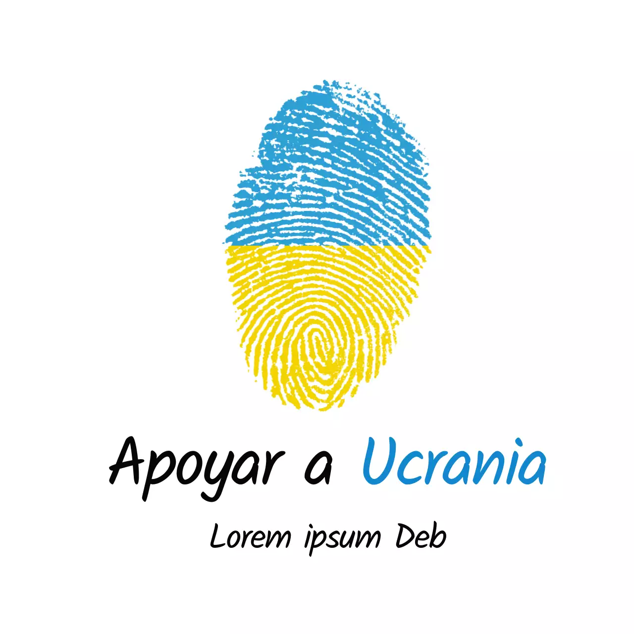 Mensajes azules y amarillos contra la guerra y por la paz en Ucrania