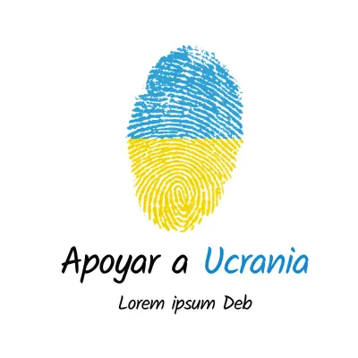 Mensajes azules y amarillos contra la guerra y por la paz en Ucrania