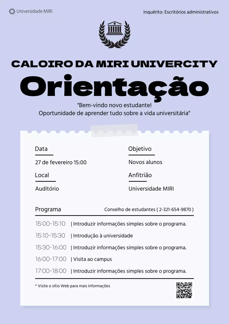 Carta simples de orientação para novos contratados em lilás Modelo de documentação para novos contratados