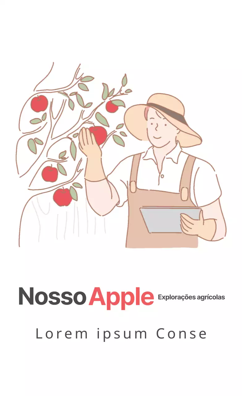 Rótulo branco ilustrado de produtos agrícolas