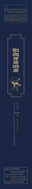Navy Luxurious Illustrated Antler Essence