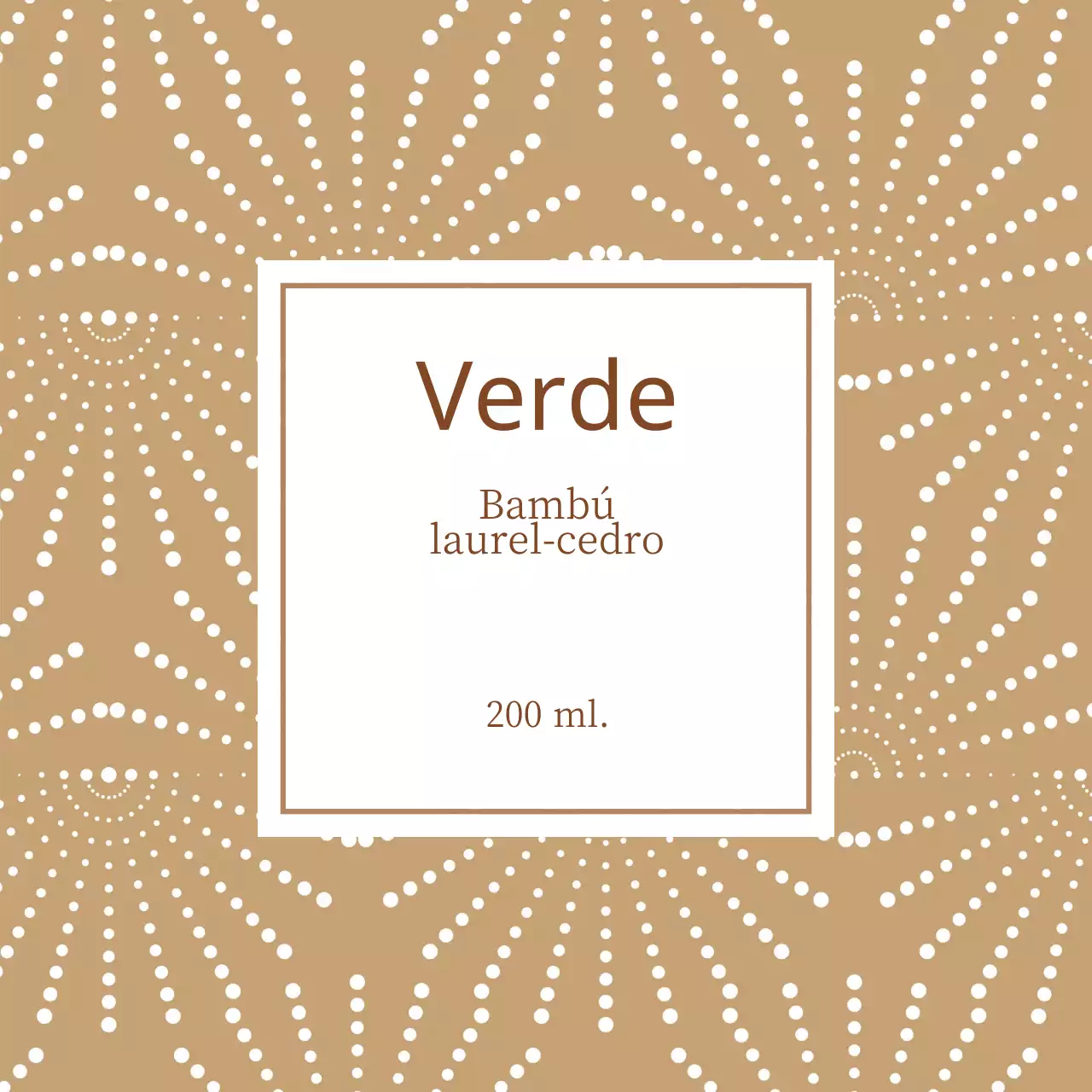 Etiqueta difusora con motivo decorativo beige