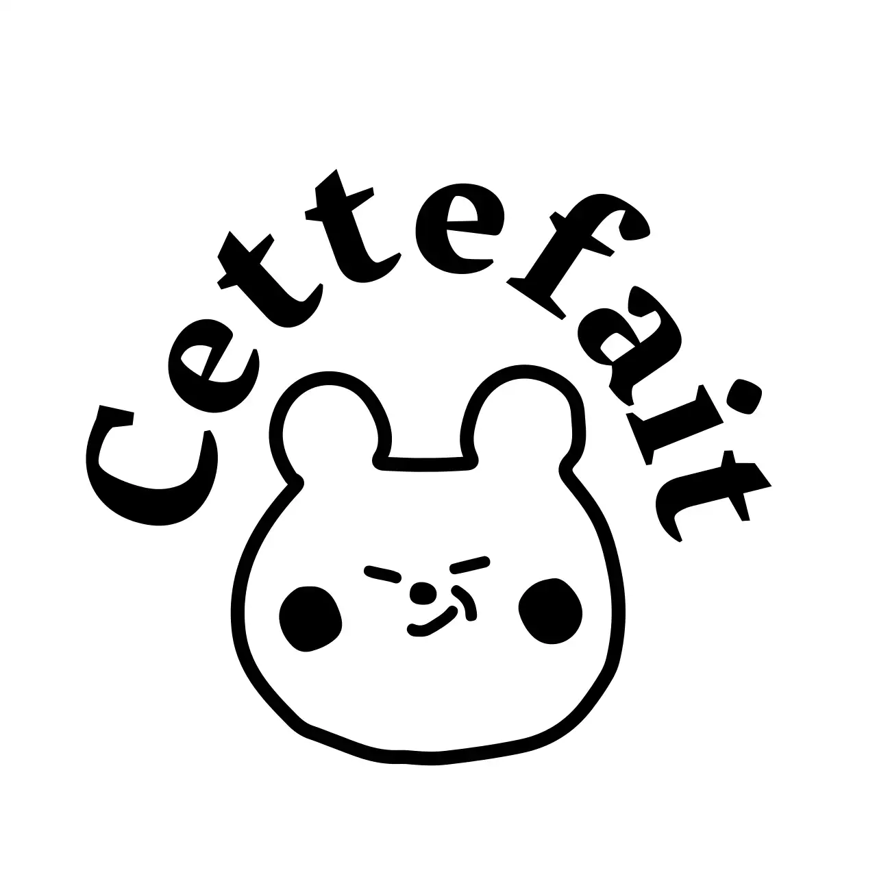 Marchandises avec des phrases noires qui renforcent la confiance en soi et de mignonnes illustrations d'ours en peluche